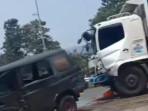 Truk Aqua Terlibat Kecelakaan di Tol Jagorawi Bogor, 4 Orang Luka-luka Dilarikan ke Rumah Sakit