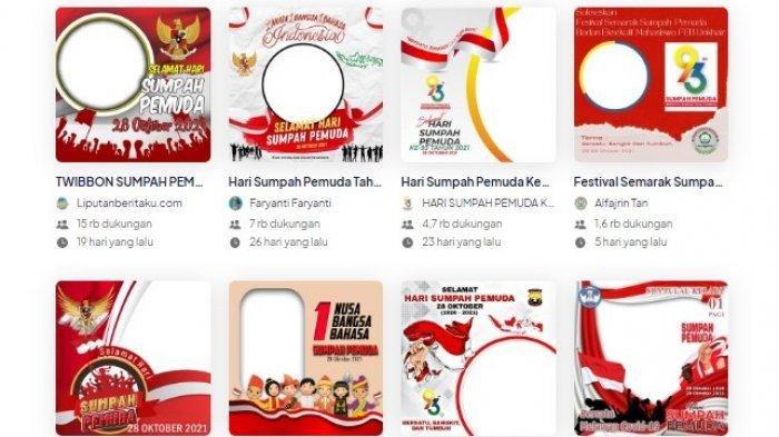 30 Link Twibbon Hari Sumpah Pemuda 28 Oktober 2025, Desain Menarik dan Siap Bagikan di Sosmed