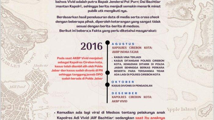 Dikaitkan Dengan Kasus Vina Cirebon 2016, Mantan Kapolri Da’i Bachtiar Beri Klarifikasi