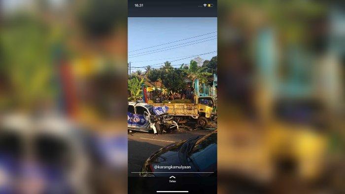 BREAKING NEWS, Rombongan Mobil Wabup Pangandaran Alami Kecelakaan, Patwal Ringsek Tabrak Truk