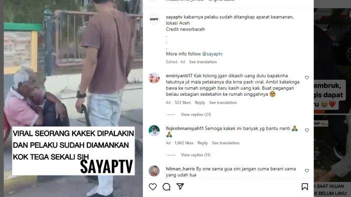 Video Viral Detik-detik Kakek Tua Dipalak Seorang Pria, Maksa Minta Uang, Pelaku Ditangkap Aparat