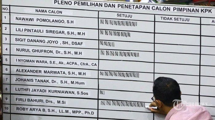 TOK TOK, Akhirnya 5 Komisioner KPK Terpilih, Firli Bahuri Jadi Ketua KPK, Lihat 5 Profil Komisioner