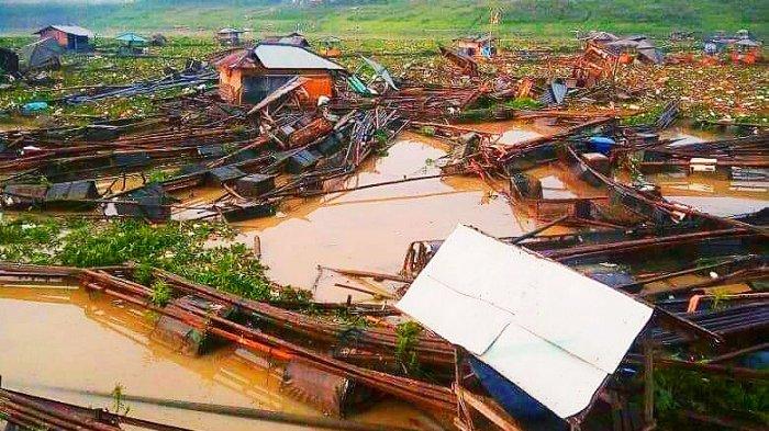 Sungai Cisokan Meluap Terjang Keramba Ikan di Mande, 10 Ton Ikan Siap Panen Kabur Petani Gigit Jari