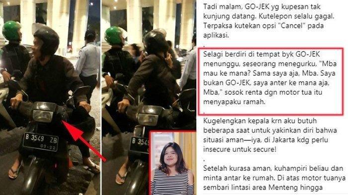 Mau Naik Ojek Online, Wanita Ini Mendadak Ditawari Ojek Pria Tua, Sempat Takut Akhirnya Bikin Nangis