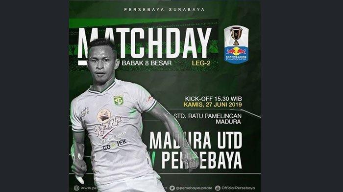 LINK LIVE STREAMING Madura United vs Persebaya Surabaya, Piala Indonesia 2019, Pukul 15.30 WIB