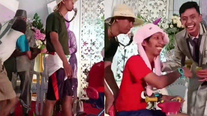 UNIK, Hadir ke Nikahan, Tamu Undangan Gunakan Baju Anak Kecil, Pakai Popok & Gowes Sepeda