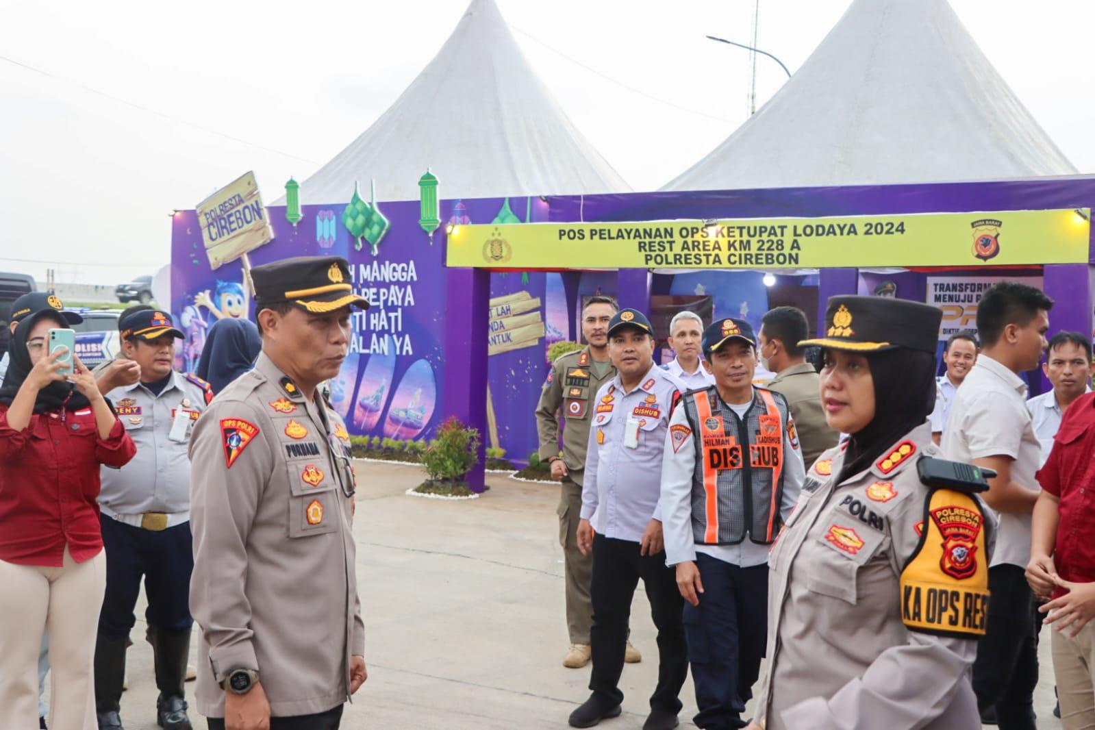 Hadapi Arus Mudik Lebaran 2024, Polresta Cirebon Cek Pos Pengamanan dan Pelayanan