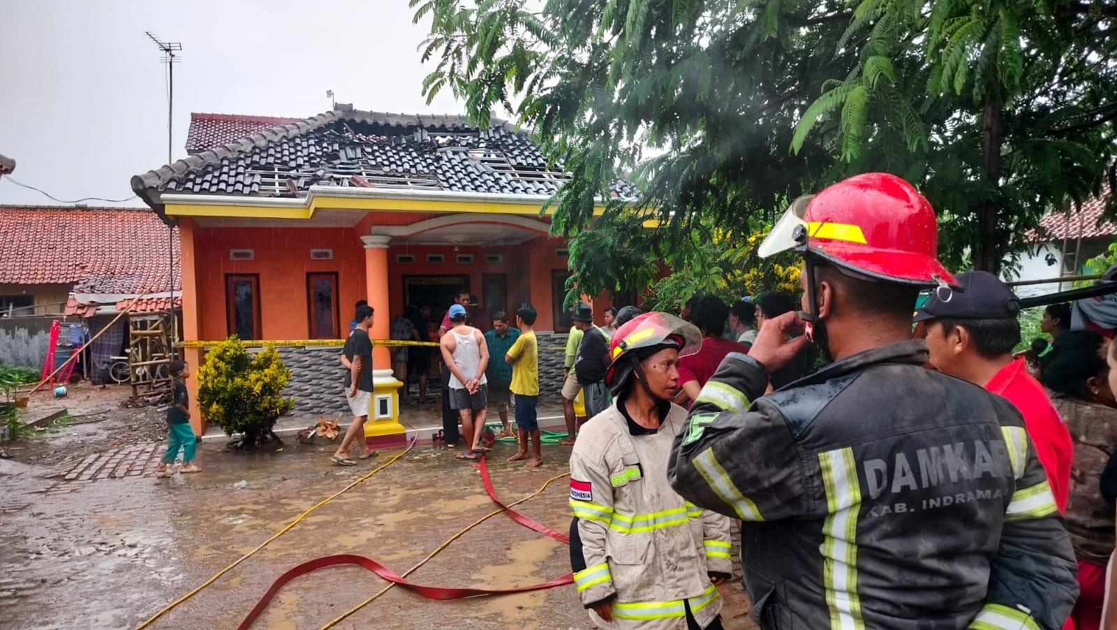 Rumah Warga di Desa Telagasari Indramayu Terbakar, Diduga Akibat Korsleting Listrik