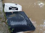 Beredar Foto Mobil Pick Up Nyemplung ke Sungai Desa Sukalila Indramayu, Tak Ada Korban Jiwa