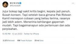 Ketegaran Ridwan Kamil Melepas Eril Menginspirasi Kunto Aji Merawat Ayahnya yang Tengah Kritis
