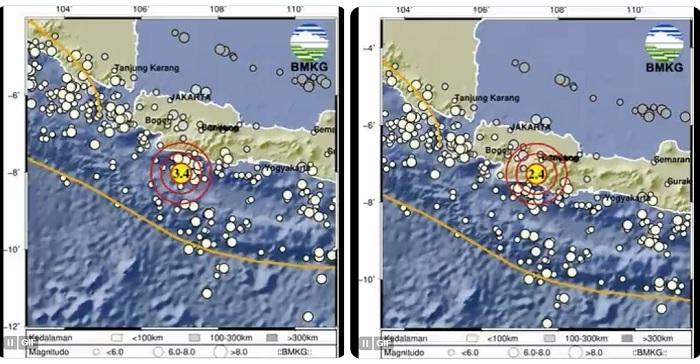 Serangkaian Gempa Bumi dengan Kekuatan 2.4 hingga 3.4 Magnitudo Terjadi di Wilayah Kabupaten Bandung