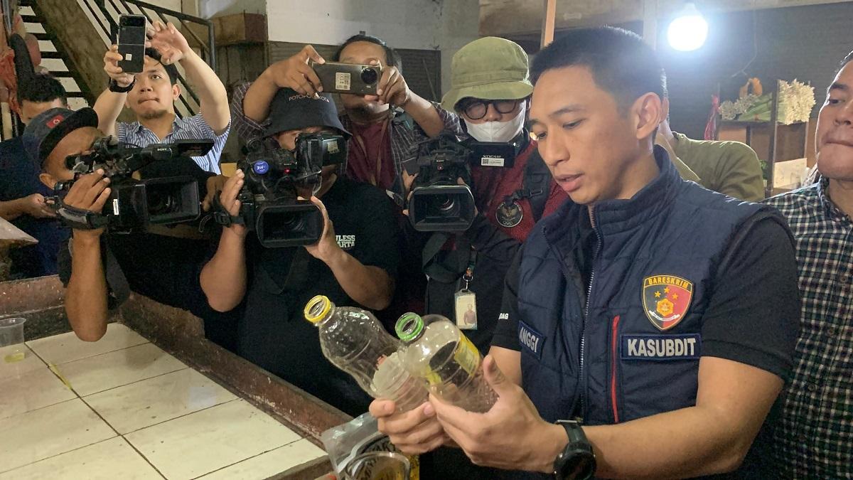 Satgas Pangan Polda Metro Jaya Sidak Pasar Kemayoran, MinyaKita 1 Liter Hanya Terisi 800 Mililiter