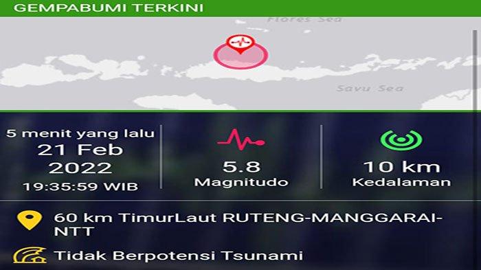 Gempa 5,8 SR Guncang Flores, Warga Maumere Ramai Posting Status di Medsos