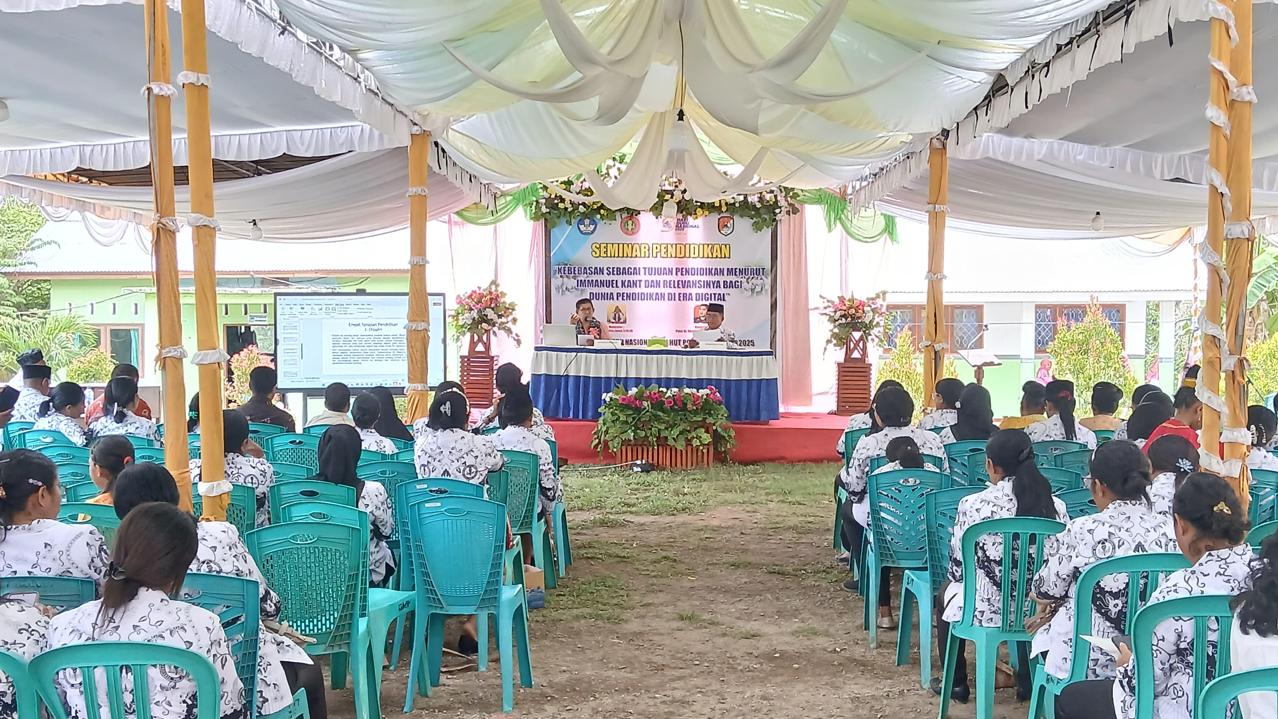 Hari PGRI ke-80, SDN Napung Langir  Sikka Seminar Bertema Kebebasan dalam Pendidikan