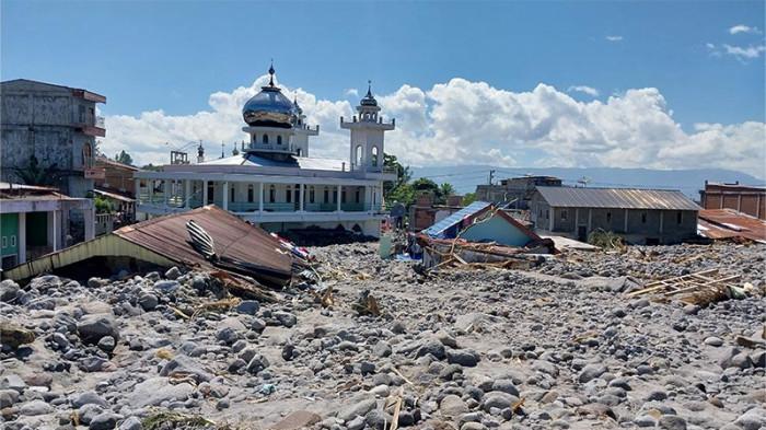 PASCABANJIR BENER MERIAH - Kondisi Kampung Lampahan, Bener Meriah pascaditerjang banjir bandang, Minggu (30/11/2025).