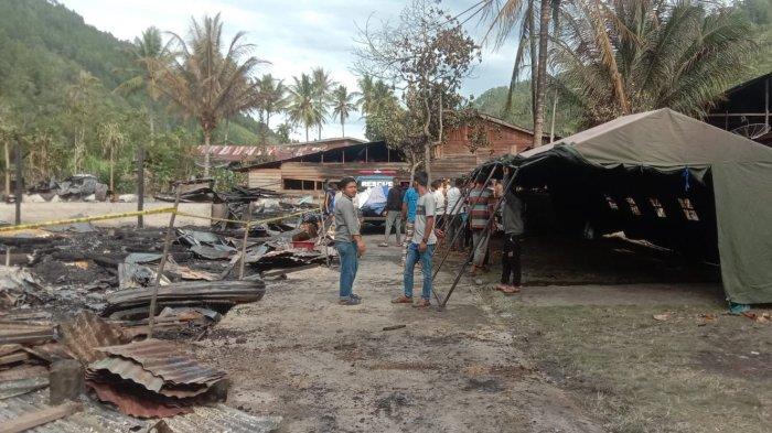 15 Rumah Terbakar, Dinas Sosial Gayo Lues Dirikan Dua Tenda untuk Mengungsi Korban Kebakaran
