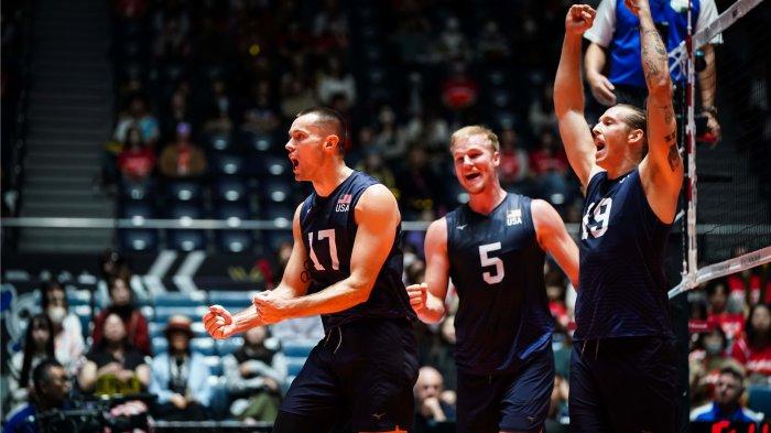Skor Akhir Amerika Serikat Vs Tunisia Voli Putra di Kualifikasi Olimpiade Paris 2024 Grup B