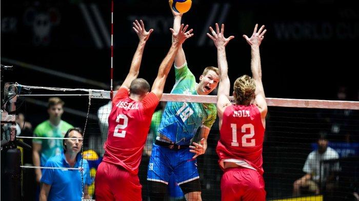 Tim Voli Amerika Serikat Kembali Unggul Diset Ke-3 Atas Slovenia Kualifikasi Road to Paris 2024
