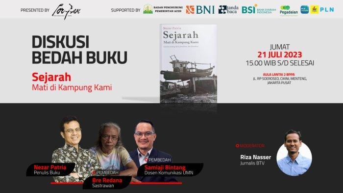 Forum Jurnalis Aceh Gelar Bedah Buku "Sejarah Mati di Kampung Kami" Karya Nezar Patria Wamen Kominfo