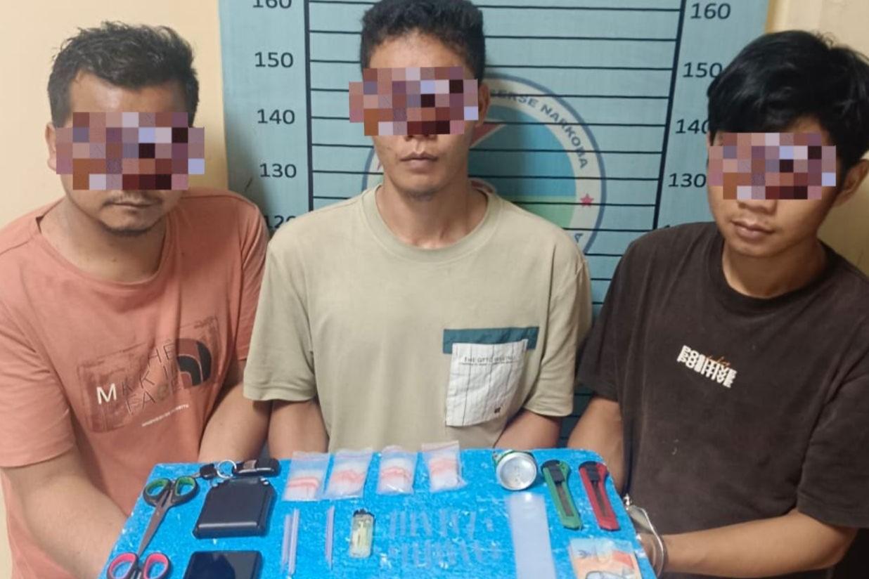Tiga Pengedar Narkoba Diringkus Polisi di Aceh Tenggara, 10 Paket Sabu Disita