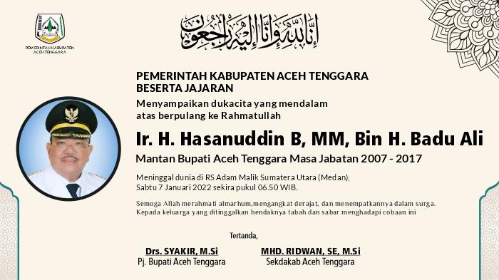 Pemkab Aceh Tenggara Mengucapkan Duka Cita Atas Berpulangnya Mantan Bupati Aceh Tenggara