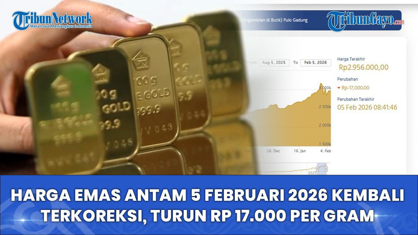 Harga Emas Antam 5 Februari 2026 Kembali Terkoreksi, Turun Rp 17.000 per Gram dari Posisi Kemarin