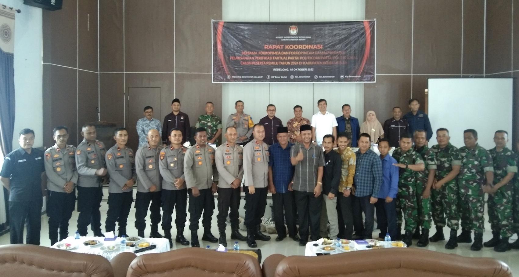 KIP Bener Meriah Gelar Rapat Koordinasi Persiapan Verifikasi Faktual Partai Politik