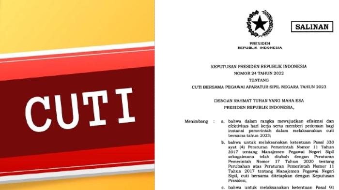 Kabar Gembira! Selain Dimajukan Jadwal Cuti Bersama Lebaran 2023 juga Ditambah, Berikut Rinciannya