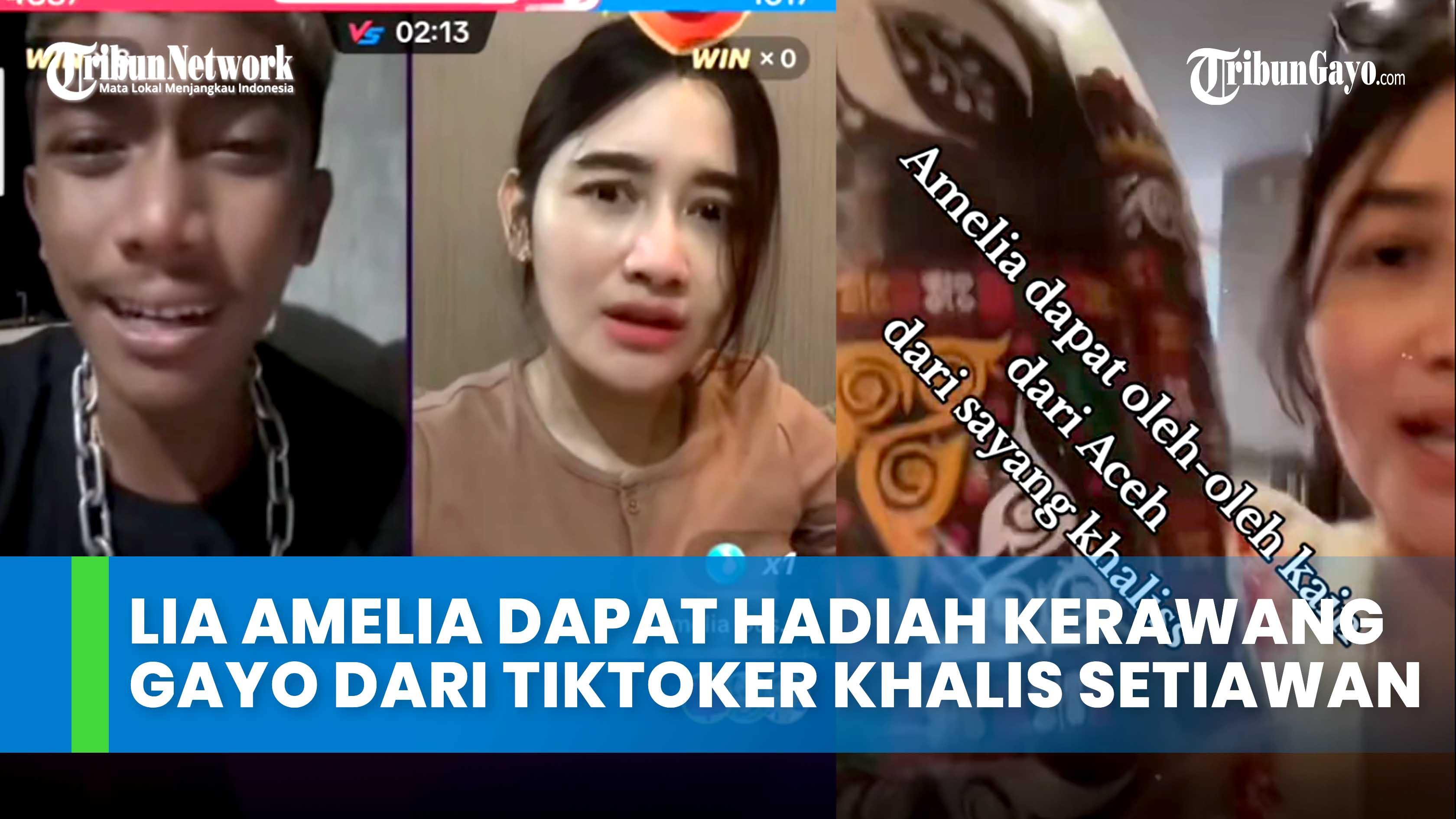 Lia Amelia Dapat Hadiah Kerawang Gayo dari Tiktoker Khalis Setiawan