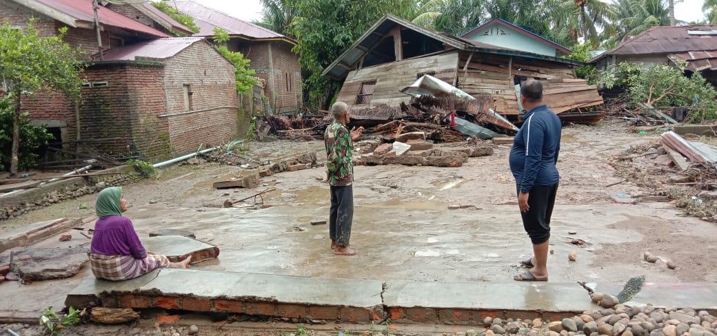 Banjir di Aceh Utara, Dua Bangunan Roboh, Jalan Putus dan Sawah Terendam