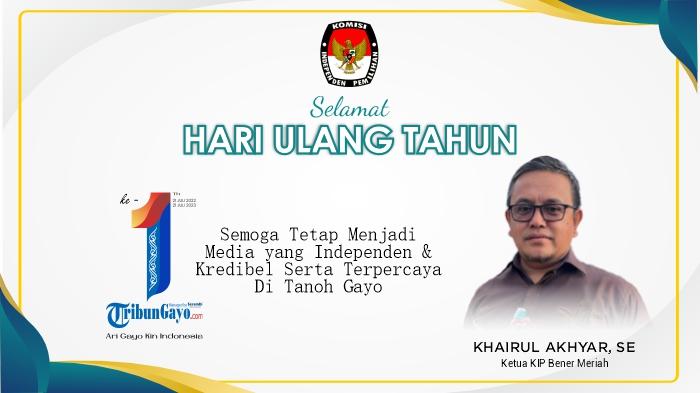 KIP Bener Meriah Mengucapkan Selamat Ulang Tahun Tribun Gayo yang ke 1