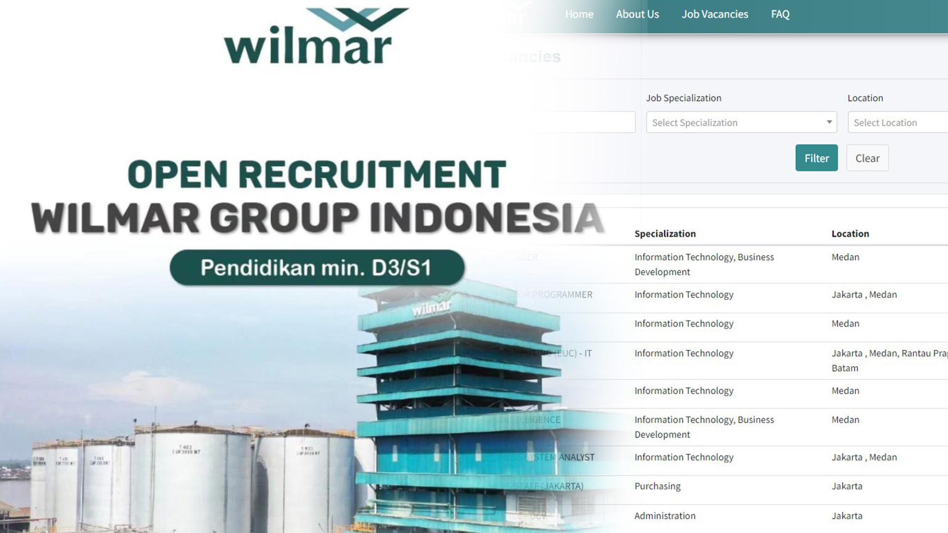 Wilmar Group Indonesia Buka Lowongan Kerja Untuk 10 Posisi Ini, Ada Posisi Untuk Semua Jurusan