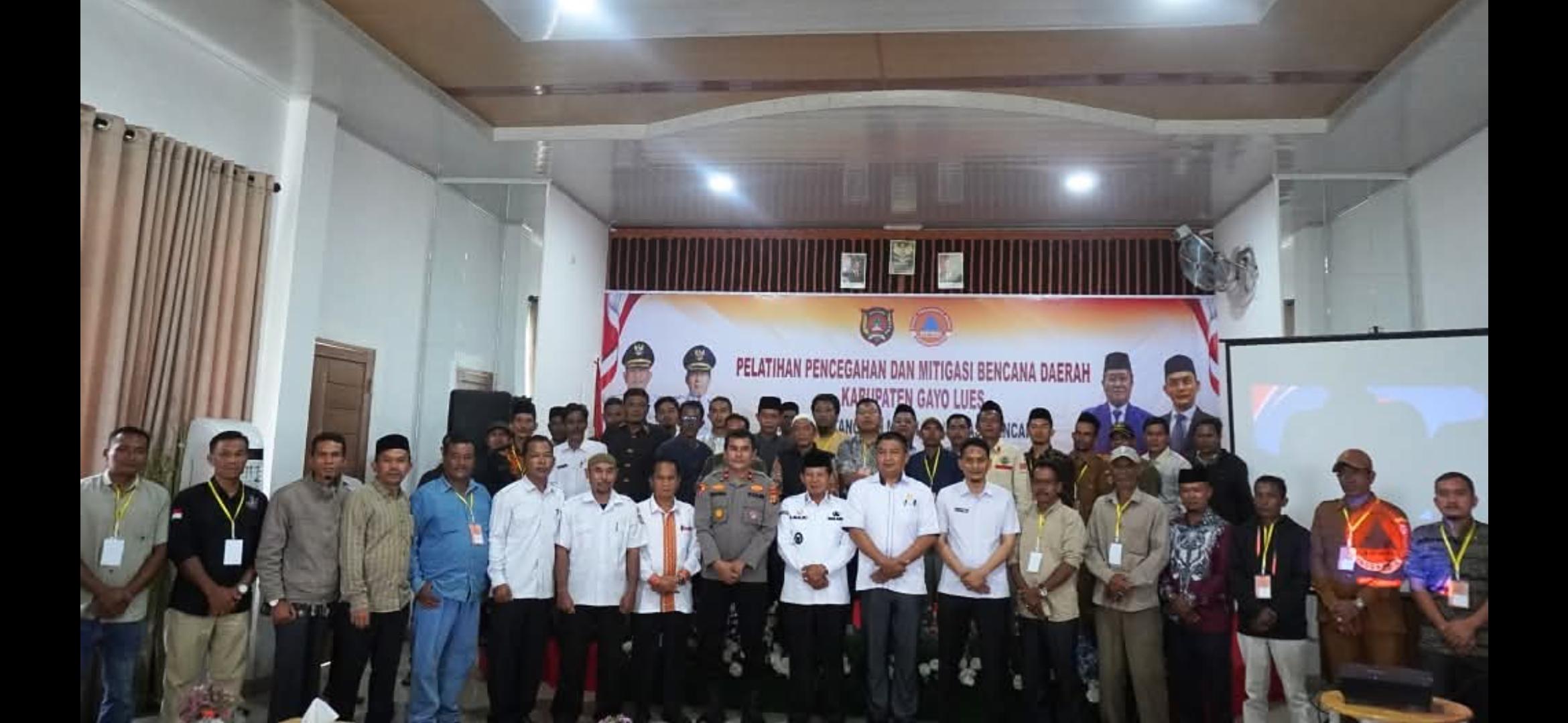 Ratusan Perangkat Desa di Gayo Lues Dilatih Pencegahan dan Mitigasi Bencana, Ini Penegasan Wabup