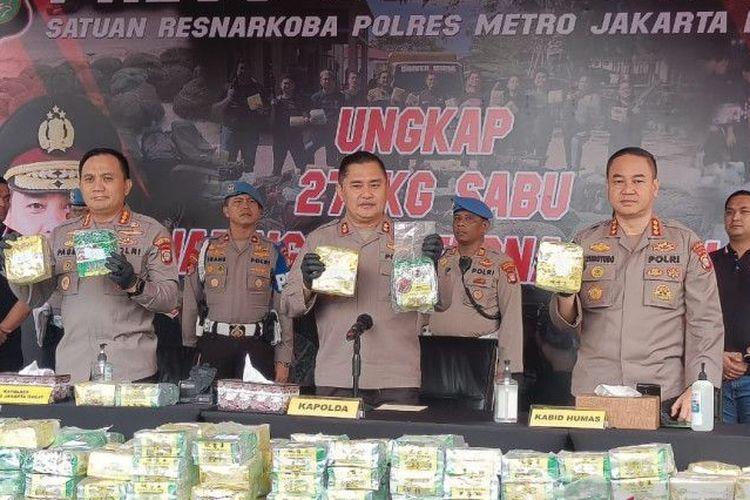 Polda Metro Jaya Tangkap 6 Tersangka & Sita Sabu 227 Kg, Asal Malaysia Dibawa dari Aceh ke Jakarta
