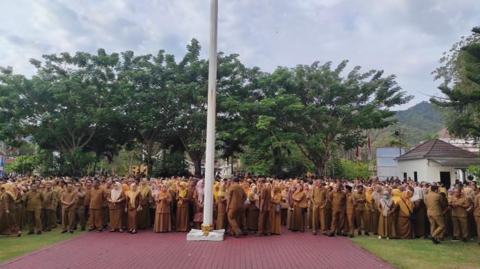 ASN Pemprov Gorontalo mengikuti apel perdana usai libur Lebaran