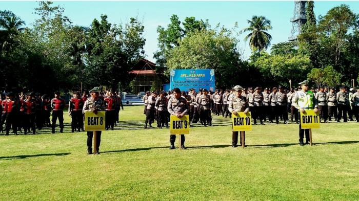 Apel Satker yang dipimpin oleh Kapolres Gorontalo