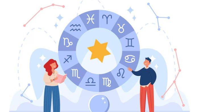 RAMALAN ZODIAK -- Ilustrasi simbol zodiak. Perhatikan horoskop cinta, karier, kesehatan, hingga keuangan dari zodiak Aries, Taurus, dan Gemini besok, Senin, 15 Juni 2025.