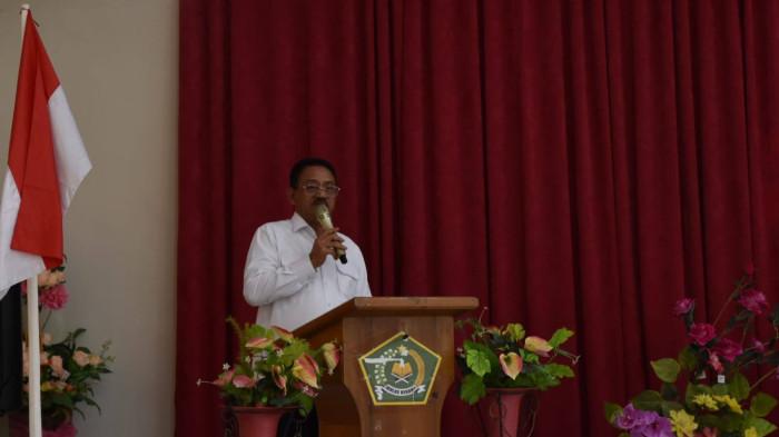 MOU DIGITALISASI - Bupati Boalemo Rum Pagau menghadiri penandatanganan Memorandum of Understanding (MoU) atau Nota Kesepahaman antara satuan pendidikan dan Skul.id Telkomsel  di Aula MTs. Negeri Tialmuta pada Rabu (4/2/2026) 