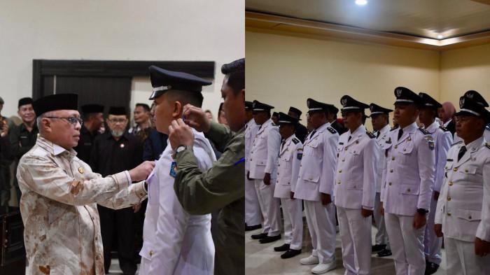 PELANTIKAN KEPALA PUSKESMAS - Bupati Gorontalo, Sofyan Puhi, saat melantik Kepala Puskesmas. Sebanyak 23 Kepala Puskesmas baru disumpah pada Jumat (27/2/2026).