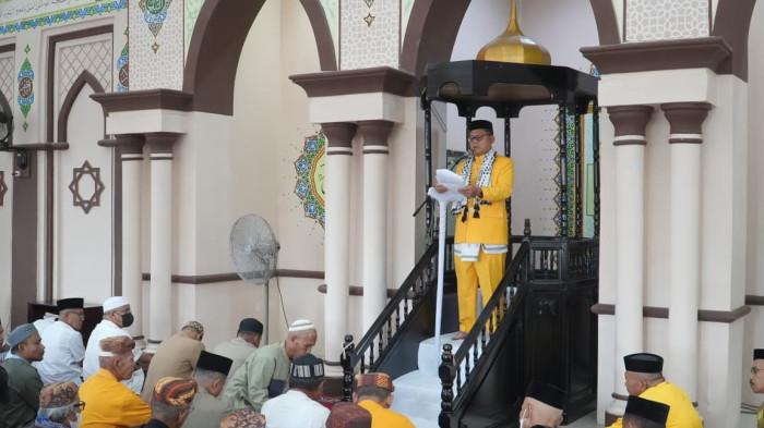 SALAT IDULFITRI - Bupati Gorontalo Utara (Gorut), Thariq Modanggu hadiri dalam Salat Idulfitri di  Masjid Agung Baiturrahim, Kecamatan Kwandang, Kabupaten Gorontalo Utara,Provinsi Gorontalo pada Sabtu (21/03/2026) pagi