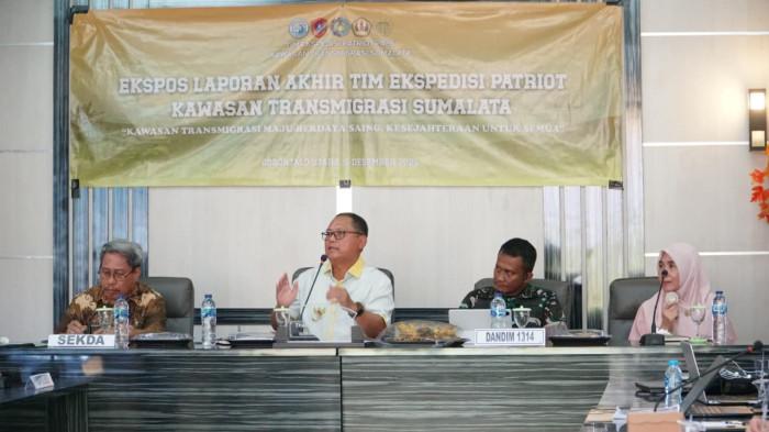 Bupati Gorontalo Utara Thariq Modanggu menerima Tim Ekspedisi Patriot fffff