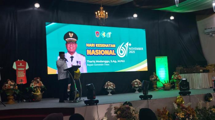 Bupati Gorontalo Utara Thariq Modanggu saat dddd888