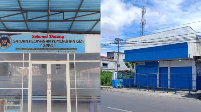 DAPUR MBG -- Suasana di dua dapur MBG yang ditutup pemerintah setelah ditemukan terjadi pelanggaran penyajian makanan. Keduanya tampak sunyi, Rabu (18/3/2026).