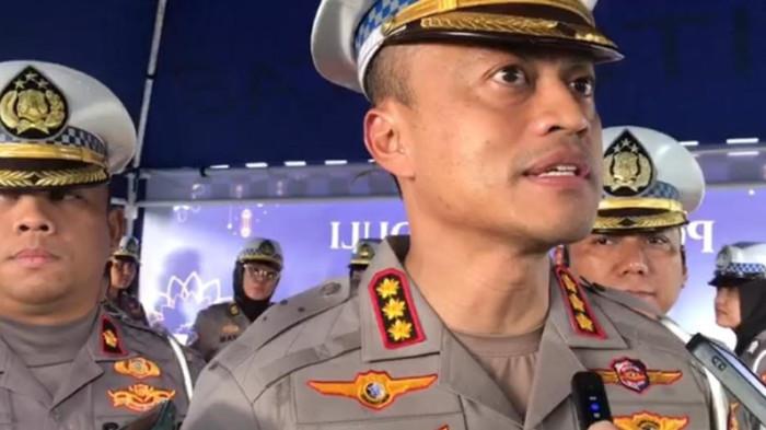 Dirlantas Polda Gorontalo, Kombes Pol Cahyono saat diwawancarai wartawan