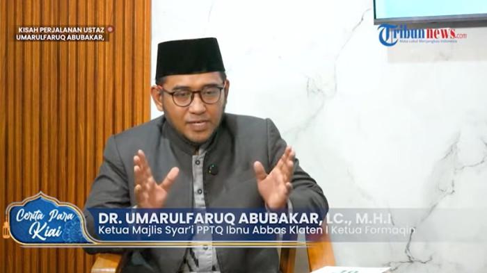 KISAH USTAZ - Dr Umarulfaruq Abubakar, Ketua Majelis Syar’i PPTQ Ibnu Abbas Klaten,pendakwah asal Desa Hungayonaa, Kecamatan Tilamuta, Kabupaten Boalemo, Provinsi Gorontalo. Dr Umarulfaruq saat diwawancarai Tribunnews.com