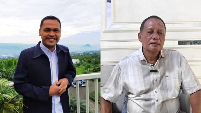 KEBIJAKAN WFA -- Fahrudin Olilingo (kemeja putih) dan Herwin Mopangga (jas hitam). Akademisi Universitas Negeri Gorontalo beri pandangan soal WFH untuk penghematan BBM. (Sumber Foto: Narasumber)