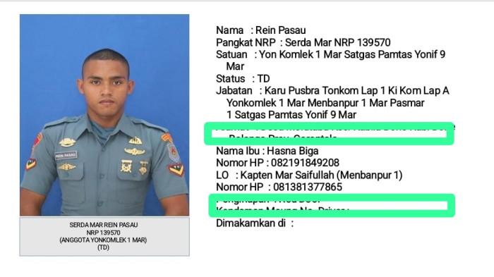 GUGUR -- Serda Mar (Anumerta) Rein Pasau dipulangkan ke Gorontalo pada Sabtu (31/1/2026) dini hari dan tiba di Bandara Djalaluddin pagi ini.