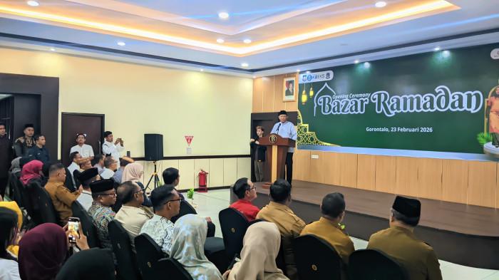 Gubernur Gorontalo, Gusnar Ismail, saat berpidato