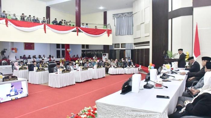 HUT -- Suasana Sidang Paripurna HUT Ke-23 Pohuwato