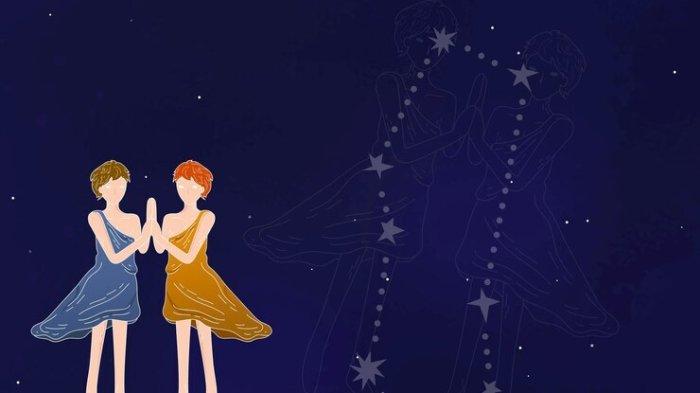 RAMALAN ZODIAK -- Ilutrasi bintang Gemini. Simak ramalan zodiak Gemini dan Cancer untuk besok, Senin, 9 Juni 2025.